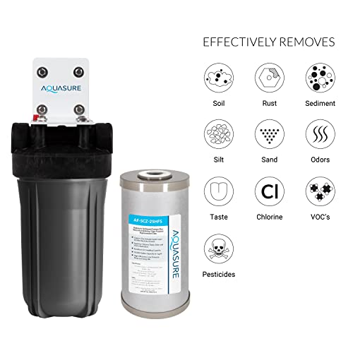Aquasure Whole House Water Softener Bundle with Scale Inhibiting Pre-Filter and Ultraviolet UV Light Sterilizer