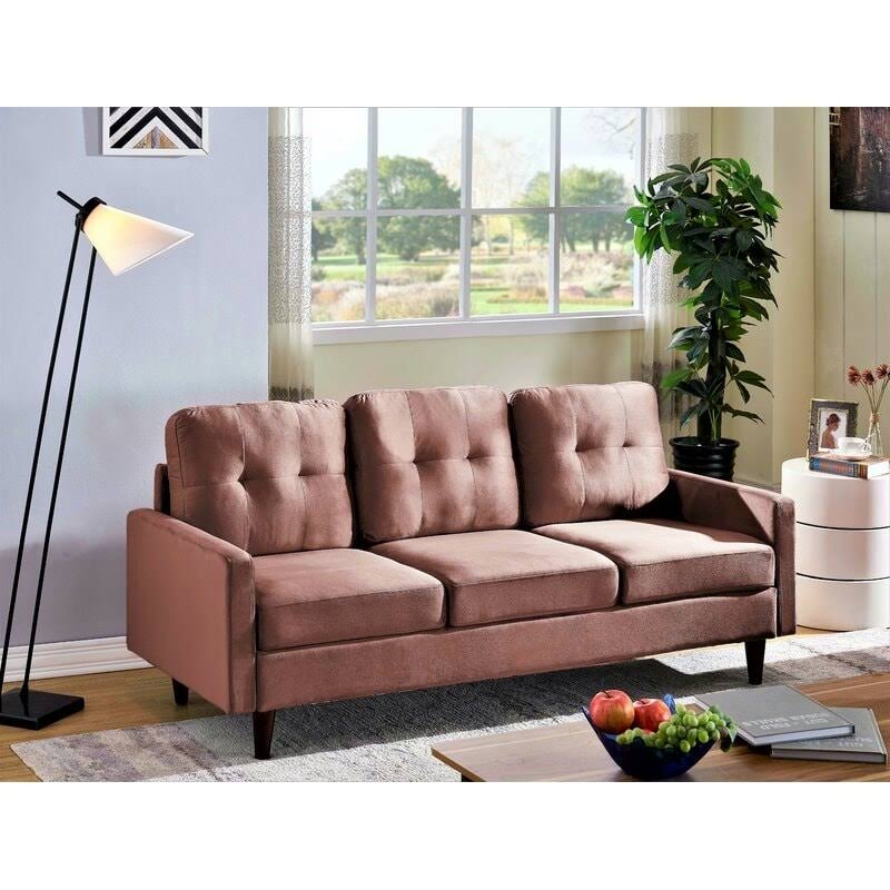 Brodde Velvet Sofa - Pink