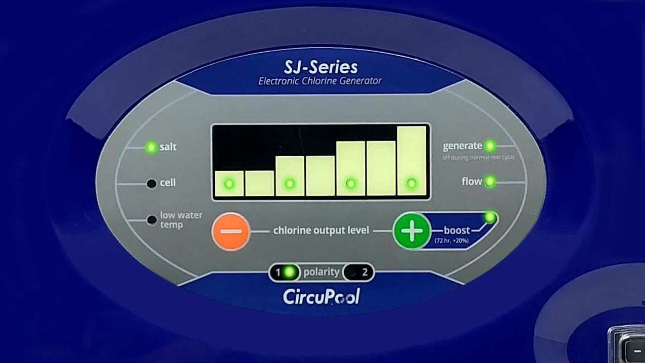 CircuPool SJ20 Salt Water Pool Chlorinator System | 3 Year Manufacturer Warranty | Complete Salt Chlorine Generator for up to 20,000 Gallon In-Ground Pools