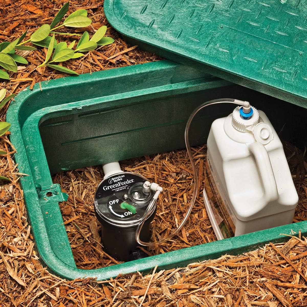 American Hydro Systems GreenFeeder Automatic Liquid Injector System, Works with Residential or Commercial Lawn Irrigation System, Use with NatureShield or GrassSoGreen