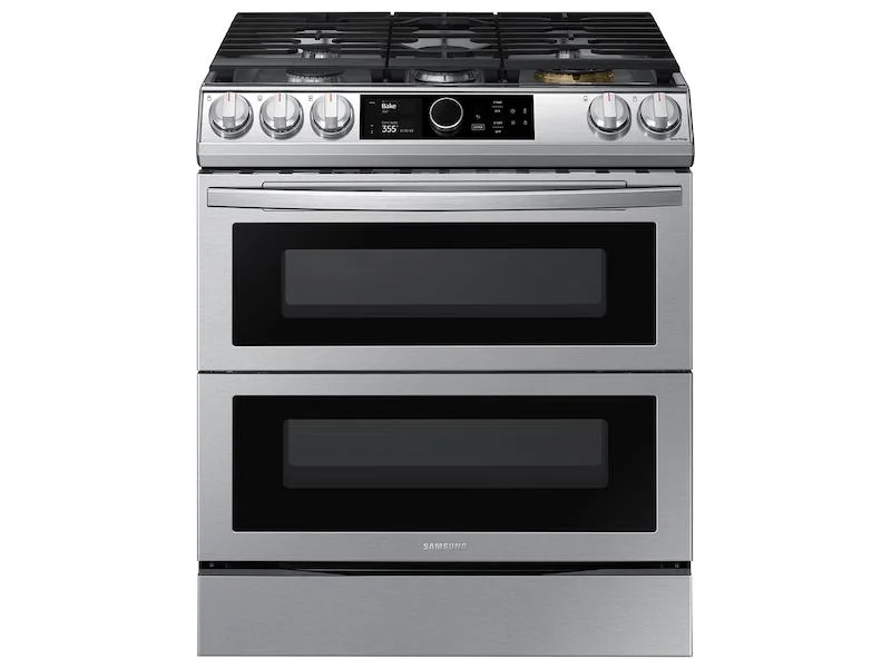Samsung Ny63t8751s 30" Wide 6.3 Cu. Ft. Slide-In Dual Fuel Range - Stainless Steel