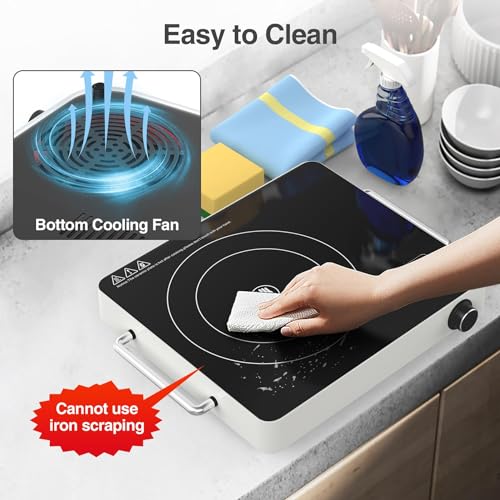 VBGK Induction Cooktop 5 Burners, Electric cooktop 9000W with LCD Touch Screen 9 Levels Settings with Child Safety Lock & Timer 220-240V Induction stove top