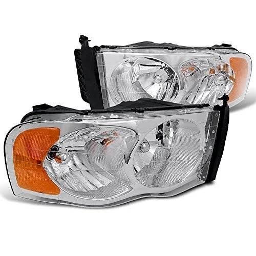 Daves Car Parts 2002-2005 Dodge Ram 1500/2500/3500 Crystal Clear Replacement Headlights Pair