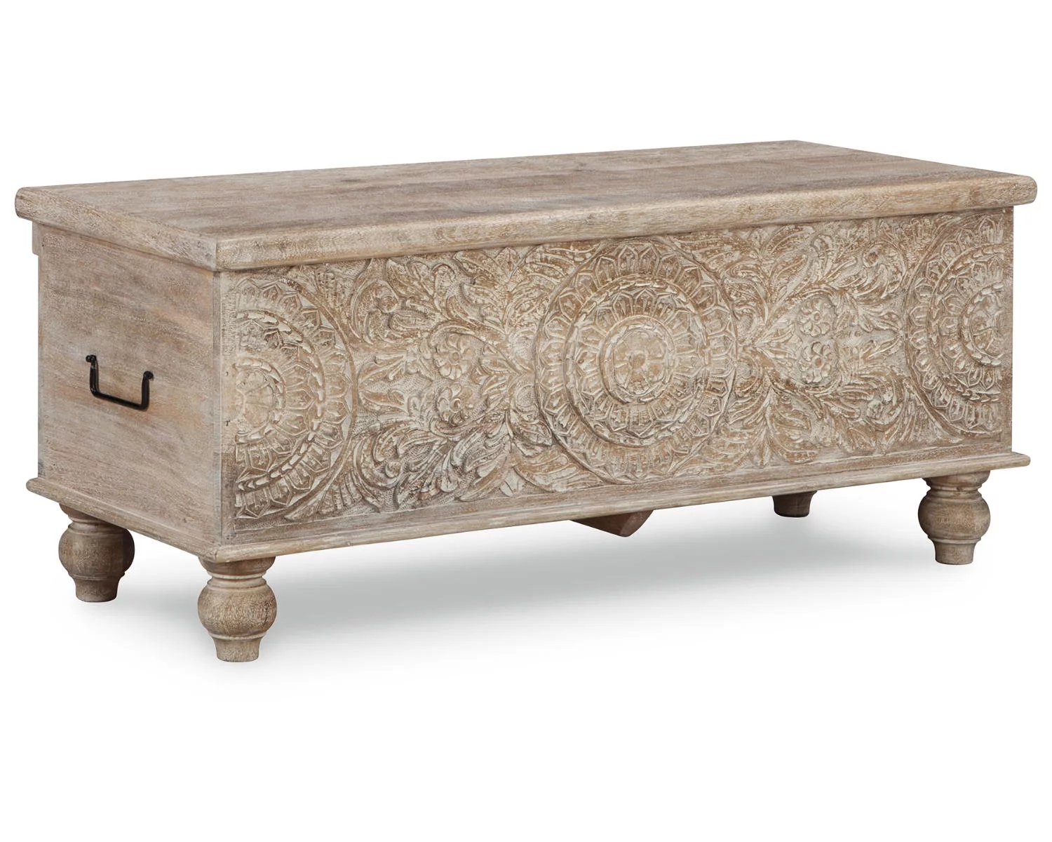 Signature Design by Ashley Casual Fossil Ridge Storage Bench  Beige