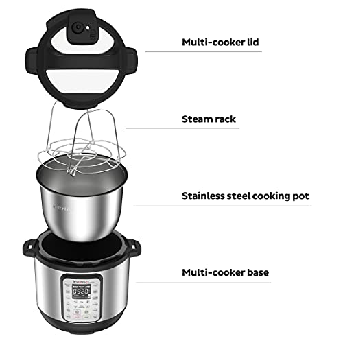 Instant Stainless Steel Duo Plus 9-In-1 Electric Dishwasher Safe Outer Lid Automatic pressure cooker
