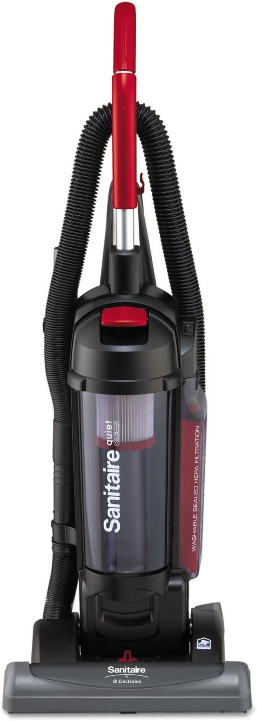Sanitaire SC5845B Bagless/Cyclonic Vacuum with Sealed HEPA Filtration Red