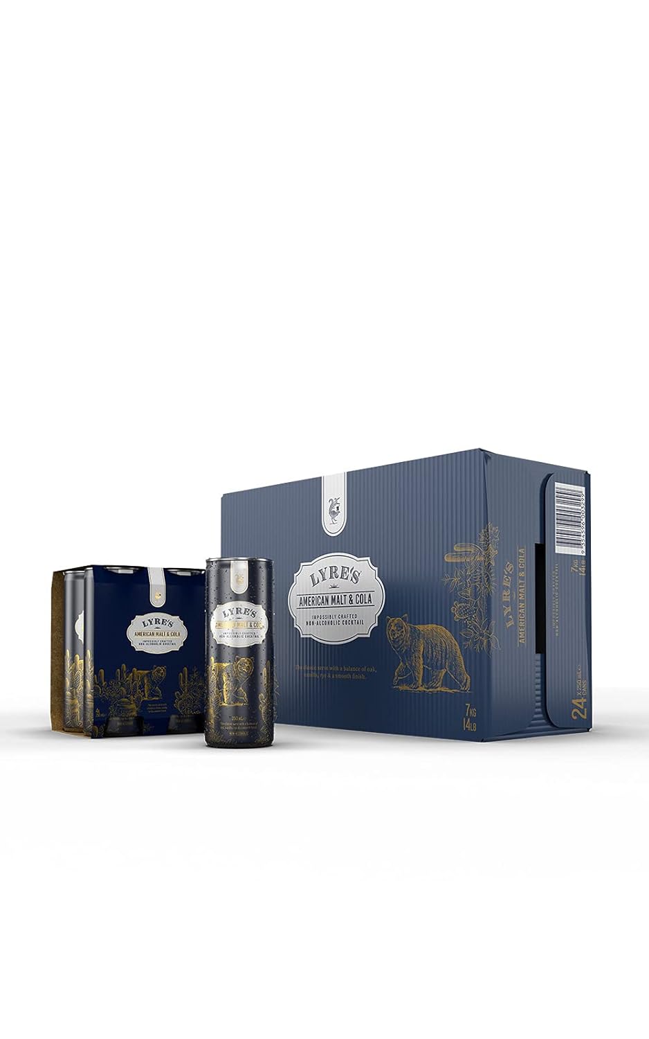 Lyre's Non-Alcoholic Spirits - Malt & Cola Ready To Drink Cocktails - Case of 24