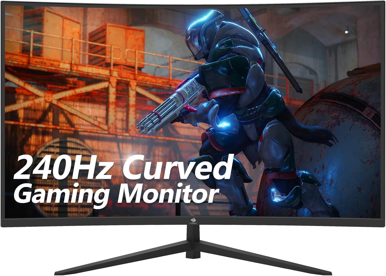 Z-Edge UG32P 32-inch Curved Gaming Monitor 16:9 1920x1080 240Hz 1ms Frameless LED Gaming Monitor, AMD Freesync Premium Display Port HDMI Build-in Speakers