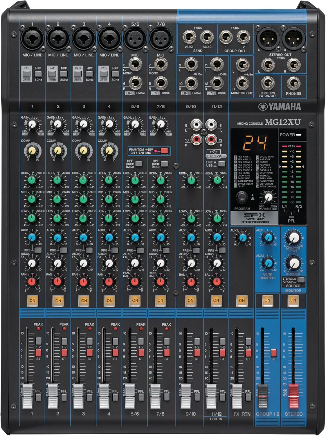 Yamaha MG16XU 16-Input 6-Bus Mixer with Effects