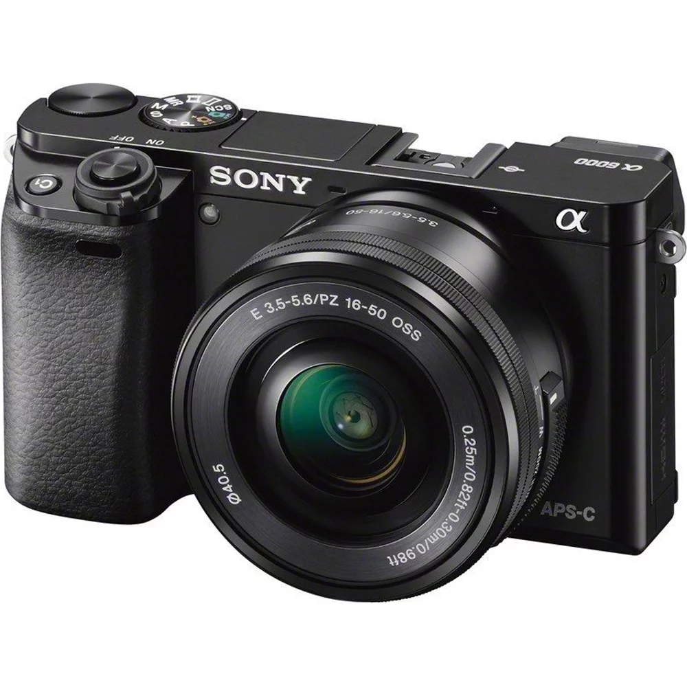 Sony Alpha a6000 24.3MP Mirrorless Camera 16-50mm & 55-210mm Zoom Lens (Black) + 64GB Accessory Bundle + Large Gadget Bag + Extra Battery+Wide Angle Lens+2x Telephoto Lens+Flash+Remote+Tripod