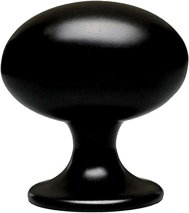 Cabinet Hardware Oval Mushroom Knob - 1-2/5 Diameter 36mm, 10 Pack (Brushed Satin Nickel) Pack of 2