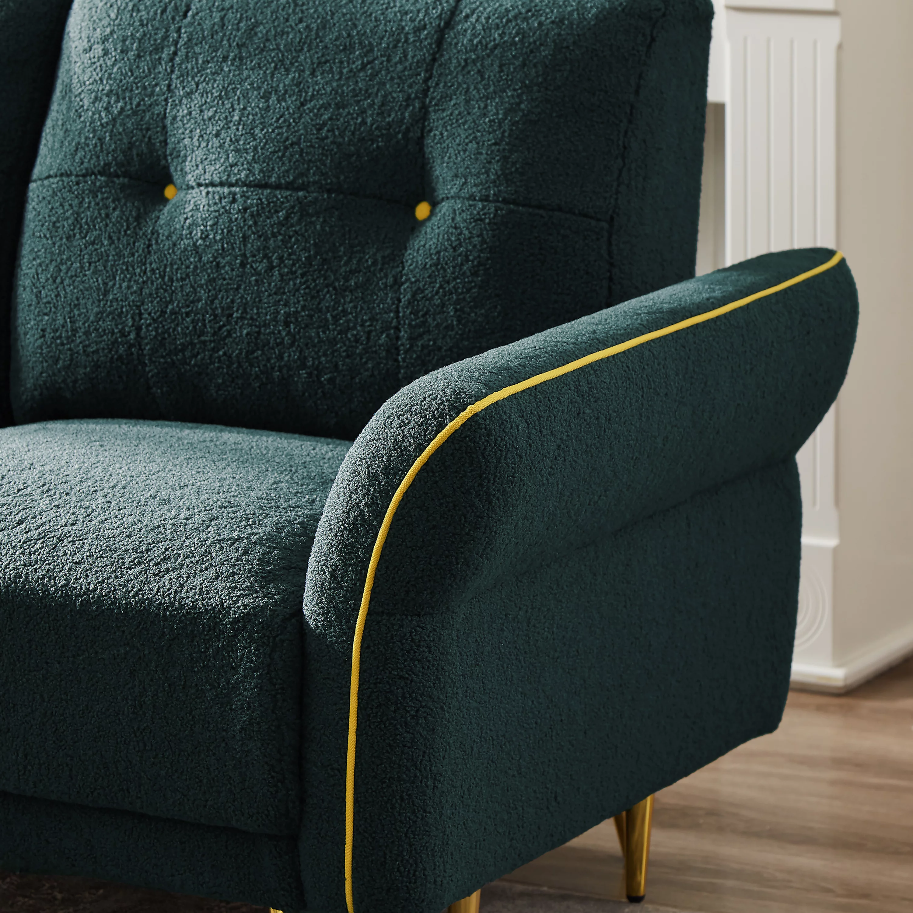 Jarenie Sherpa sofa，Modular Sectional Sofa,sleeper couch sofa,Modular Sectionals with Ottomans,Couch with Chaise for Living Room,sectional couches for living room,Green