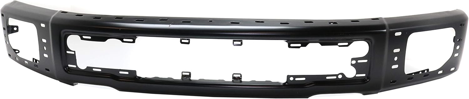 Evan-Fischer Front Bumper Compatible with 2015-2017 Ford F-150 Face Bar Primed (Paint to Match) with Side Bumper Covers and Fog Light Holes SuperCab/Super Crew Cab