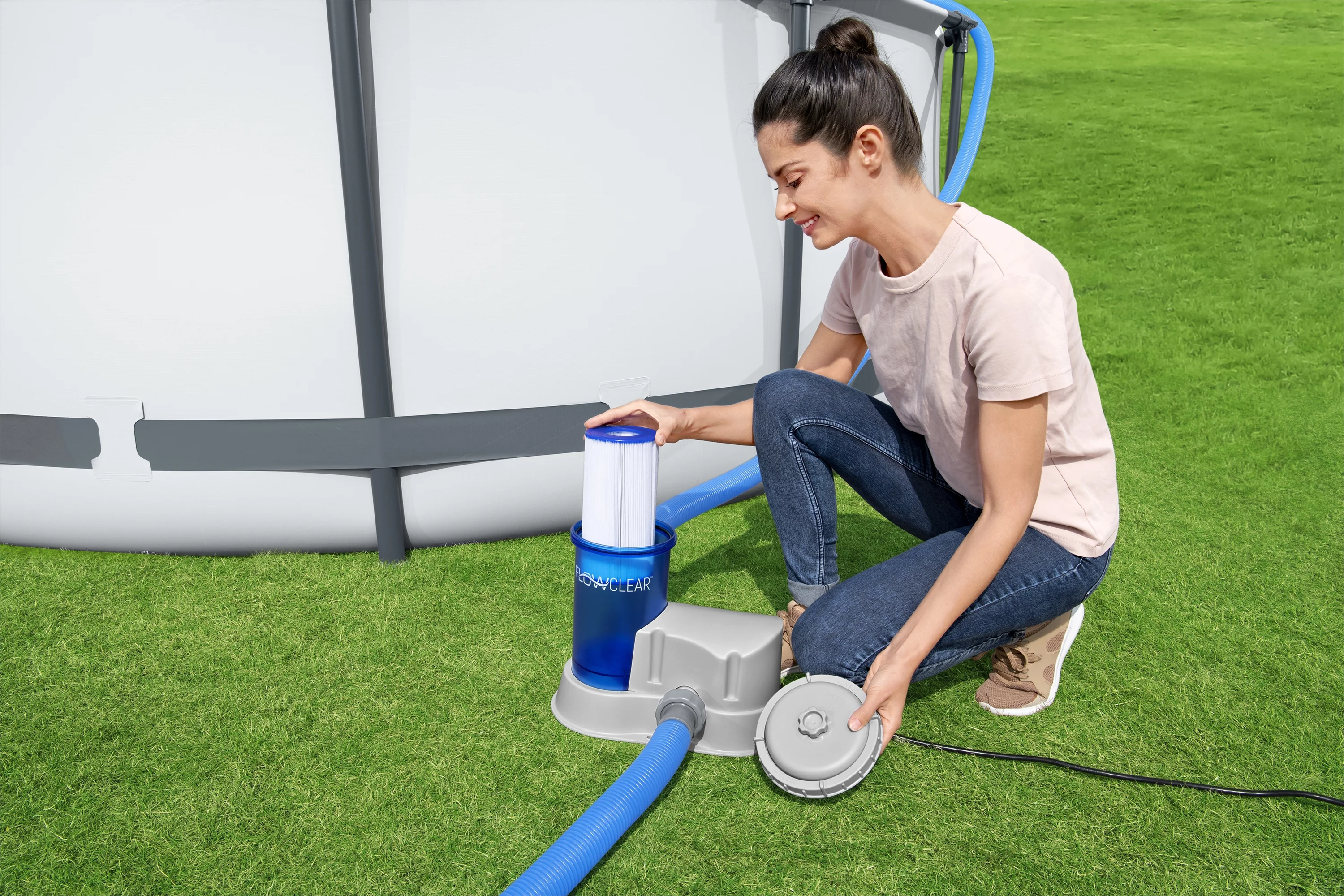 Flowclear 1500 gal. Transparent Filter Above-Ground Pool Pump