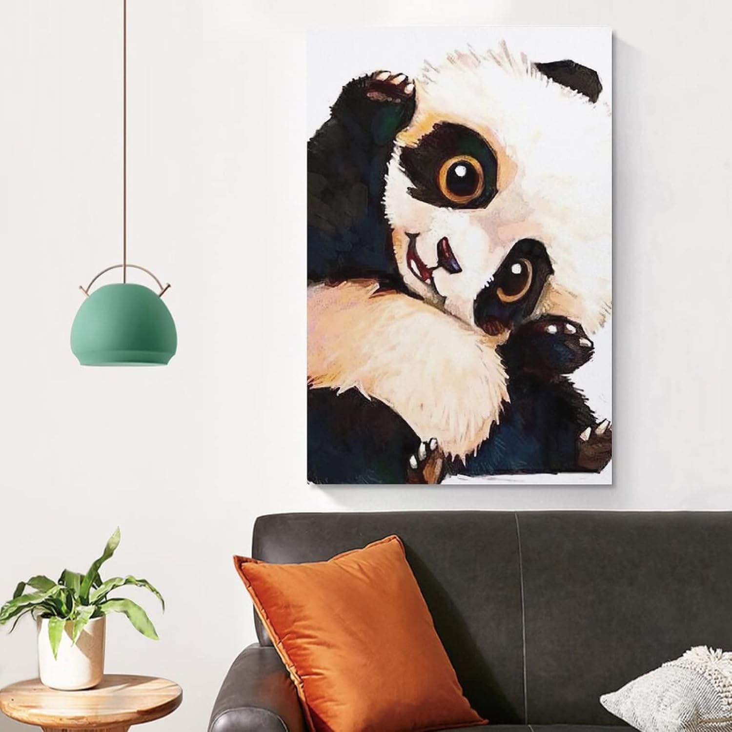 Panda Aesthetic Posters Canvas Painting Cute Posters and Prints Funny Animals Wall Art Home Decor Poster for Kids Room 12x18inch Frameless