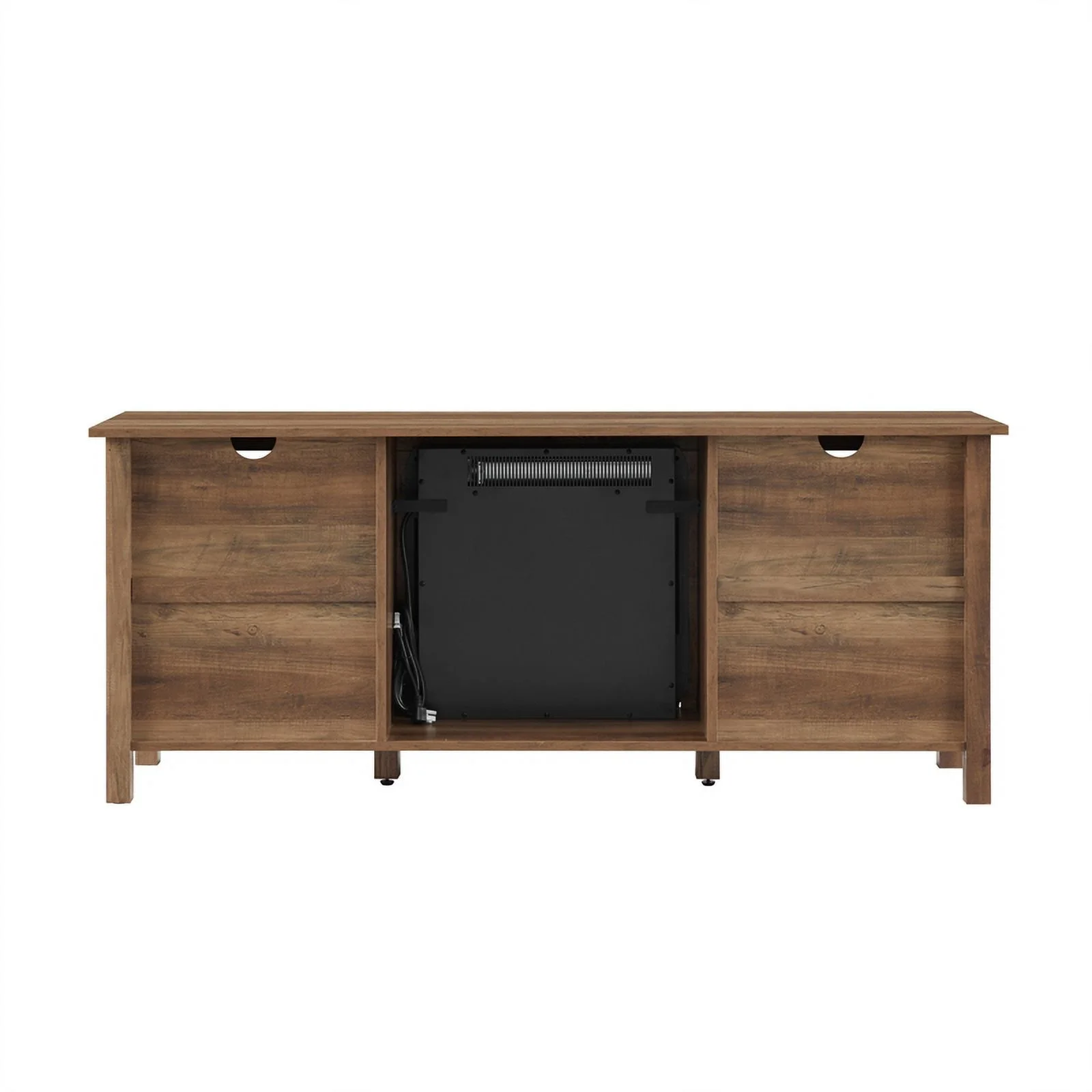 58" Mission Fireplace Wood Console - Rustic Oak