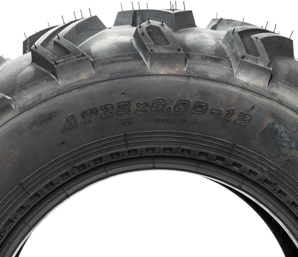 SUNROAD 2PCS 25'' 25x8-12 Front ATV Utility UTV All Trail Tires 25x8x12 6Ply fit 12in Rim