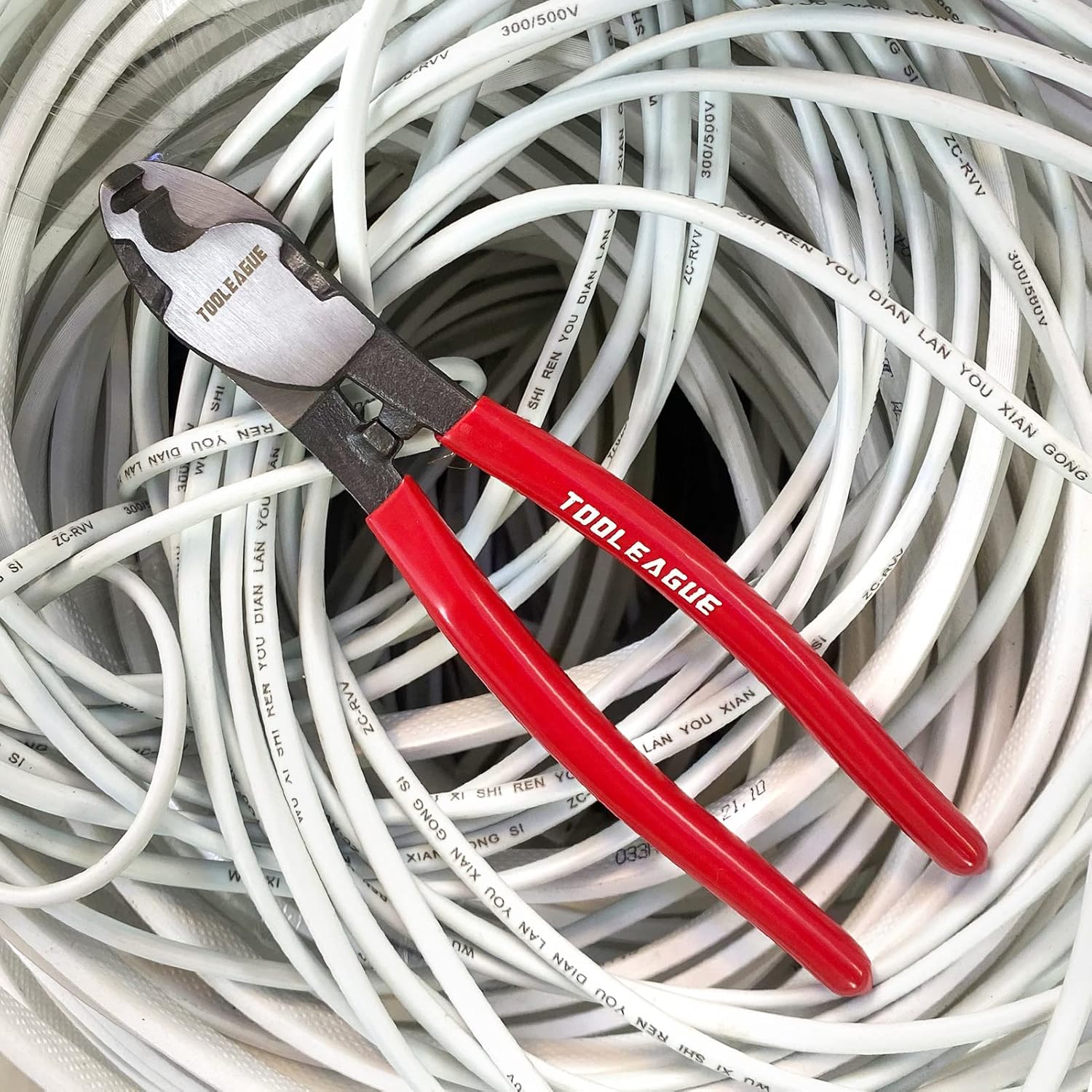 TOOLEAGUE 10 inches Cable Cutter,Heavy Duty Cable Cutting, High Leverage Cutter for Aluminum, Copper, Wire, Communications Cable