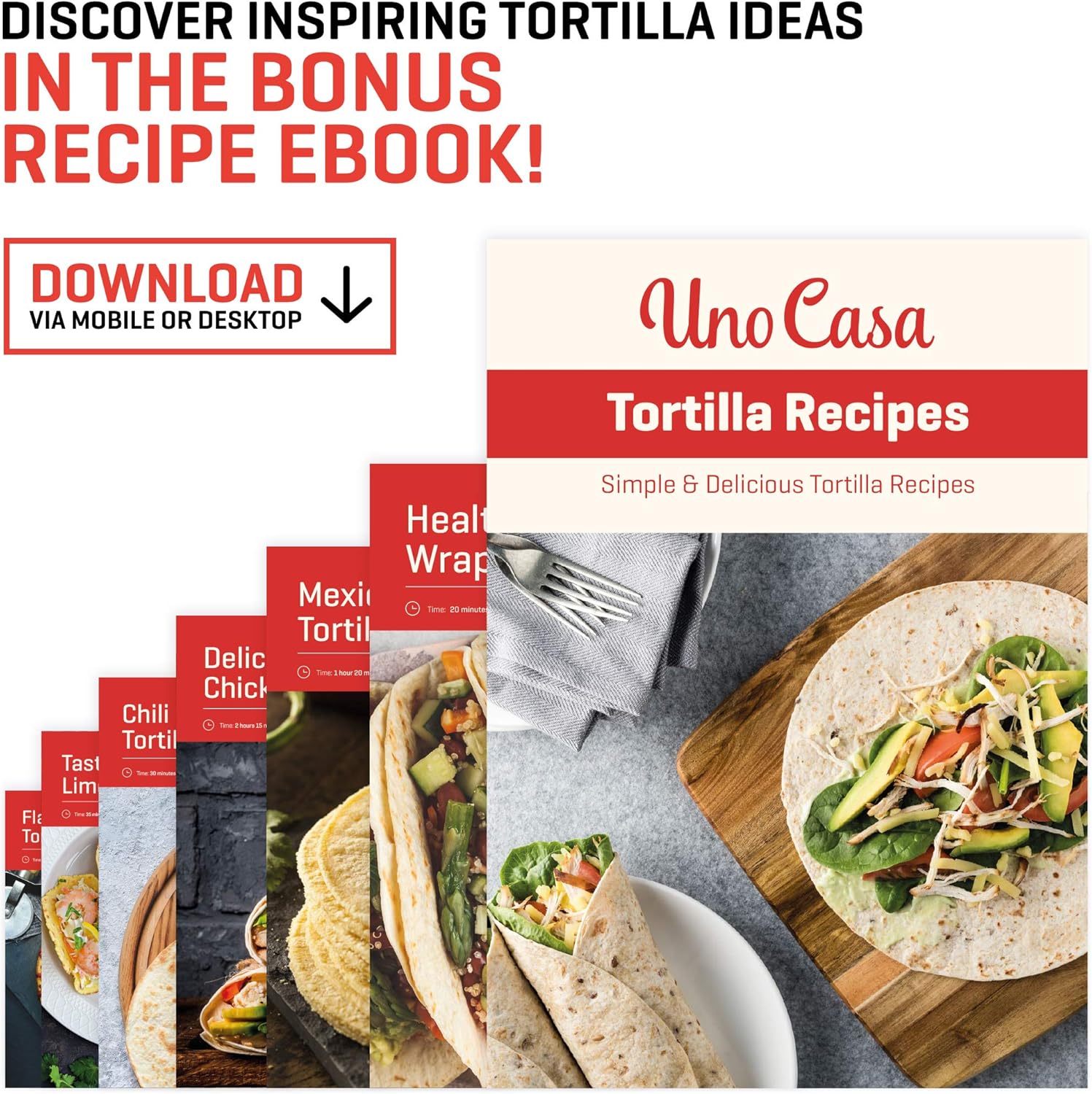 Uno Casa Cast Iron Tortilla Press 8 Inch with Cast Iron Comal Pan - Bundle of Tortilla Pan for Roti, Tawa, Dosa and Pre-Seasoned Tortilla Press Pataconera