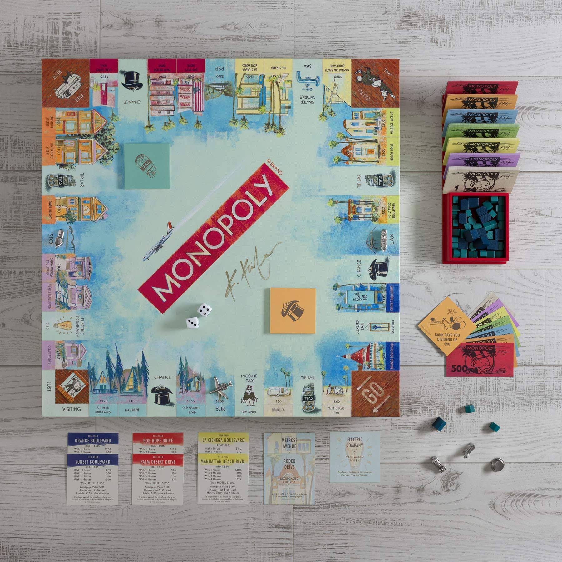 WS Game Company Monopoly California Dreaming Edition by Kathleen Keifer