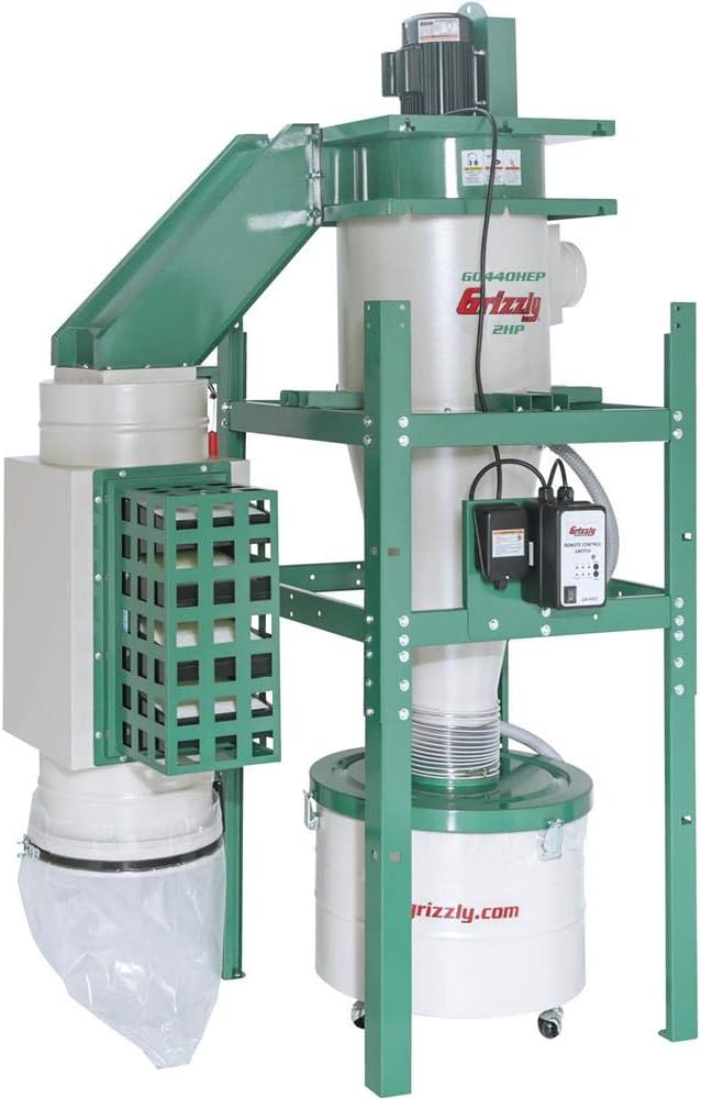 Grizzly Industrial G0440HEP - 2 HP Dual-Filtration HEPA Cyclone Dust Collector