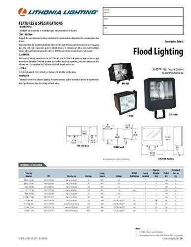 Lithonia Lighting F70sl 120 Floodlight,70 W High Pressure Sodium