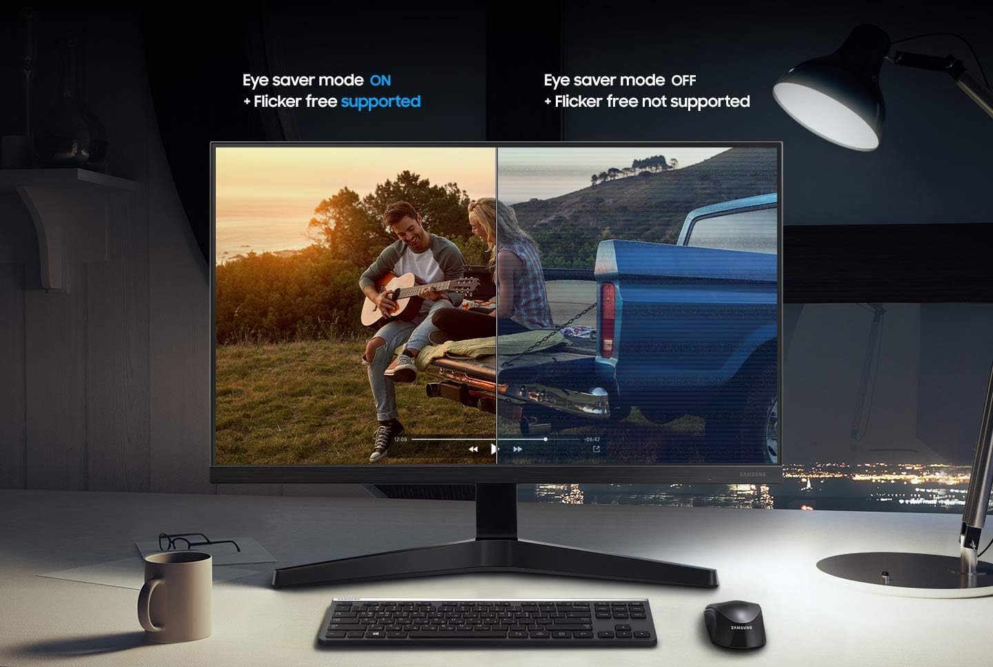 Samsung 27-Inch T35F Series FHD 16:9 1080p Computer Monitor, 75Hz, IPS Panel, HDMI, VGA (D-Sub), 3-Sided Border-Less, FreeSync, LF27T350FHNXZA - Boomph