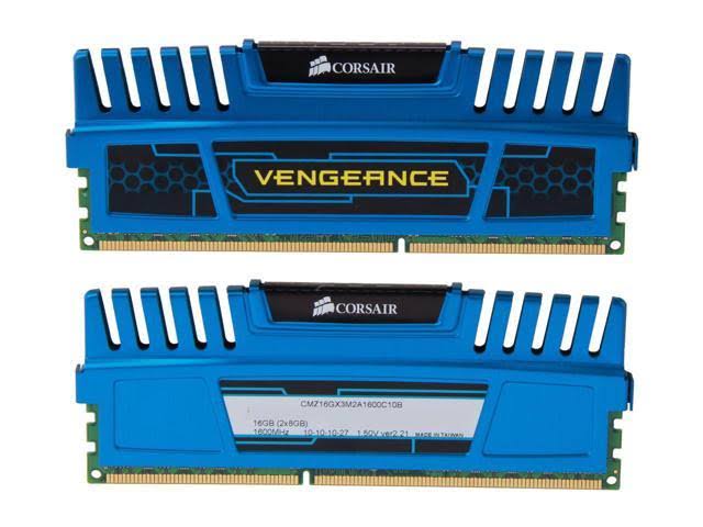 Corsair CMZ16GX3M2A1600C10B 16GB 2X8GB 1600Mhz DDR3 Memory (Blue)