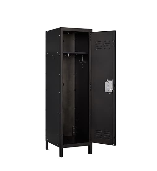 Metal Storage Cabinet, Storage Locker Employees Locker with 4 Doors, 55" Height Steel Cabinet with Lockable Doors, Storage Cabinet with Adjustable Feet for Home Office Gym.