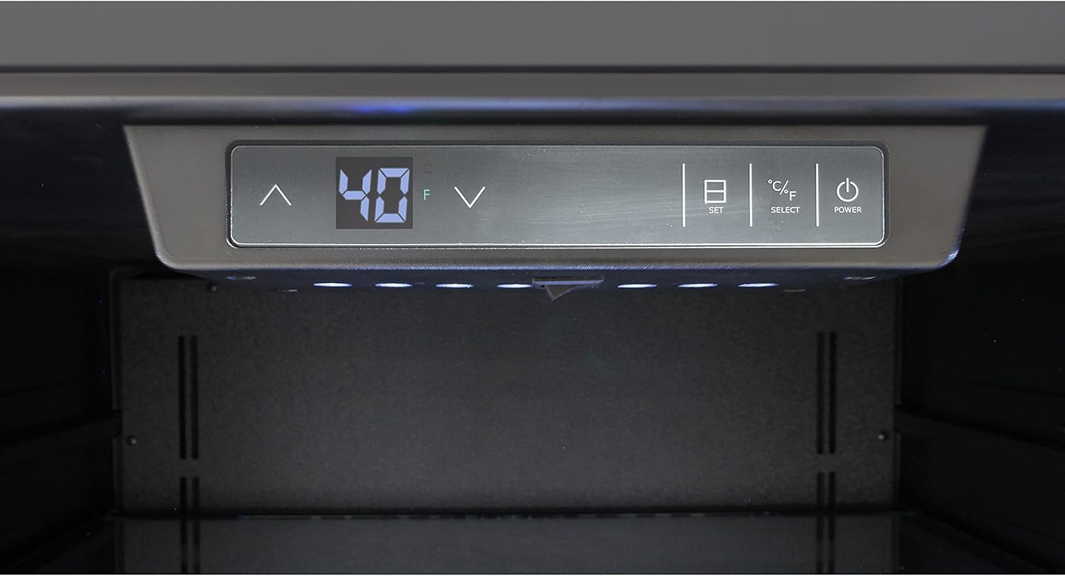 Apartment Size Refrigerator 21 Cu. Ft. Full Fridge for Kitchen, Apartment, Pantry, Garage, House with Adjustable Glass Shelves and Blue LED Lighting, Single Zone, 29.5 inch wide, Black