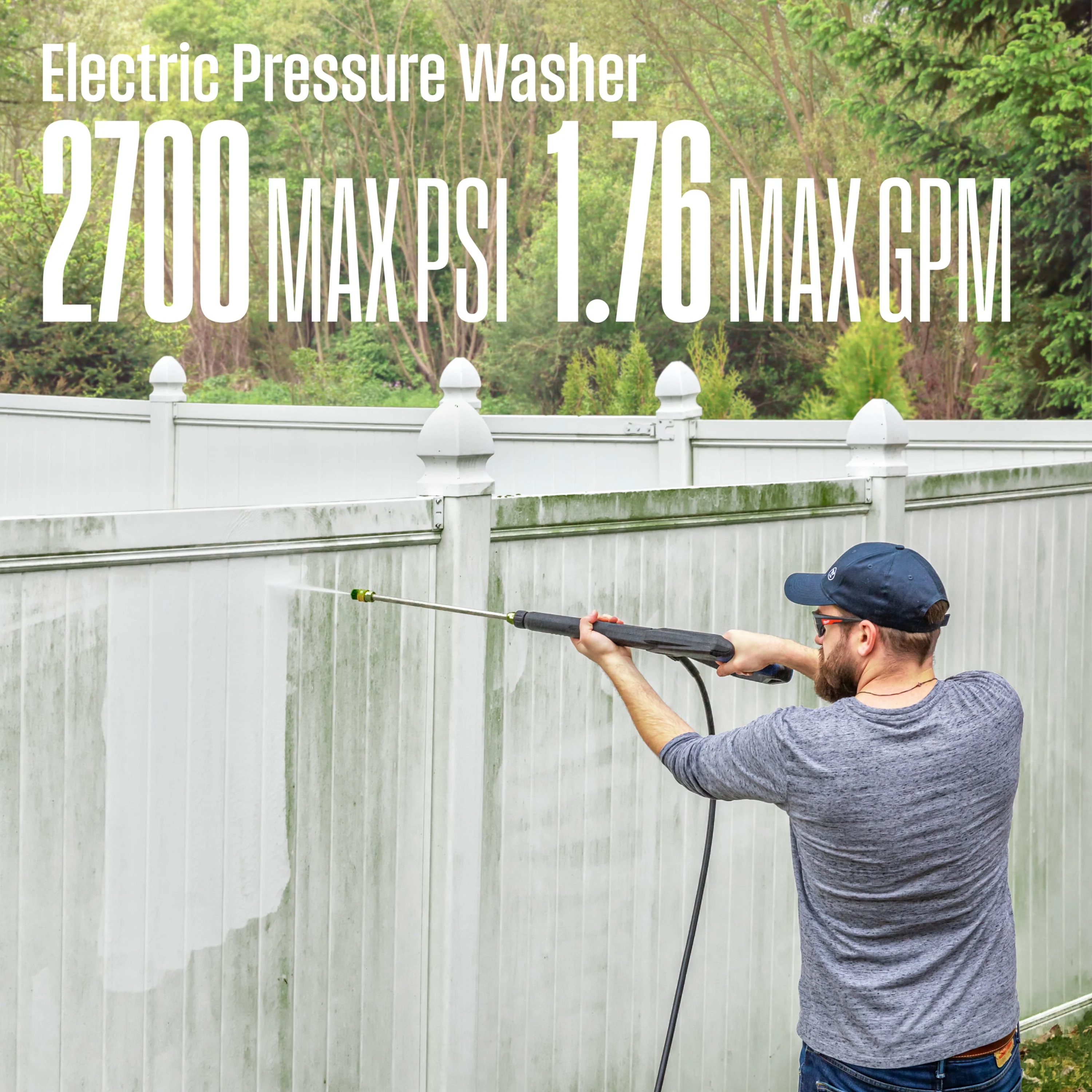 Westinghouse 2300 Max PSI Electric Pressure Washer, 1.76-GPM, Soap Tank, 5 Nozzles