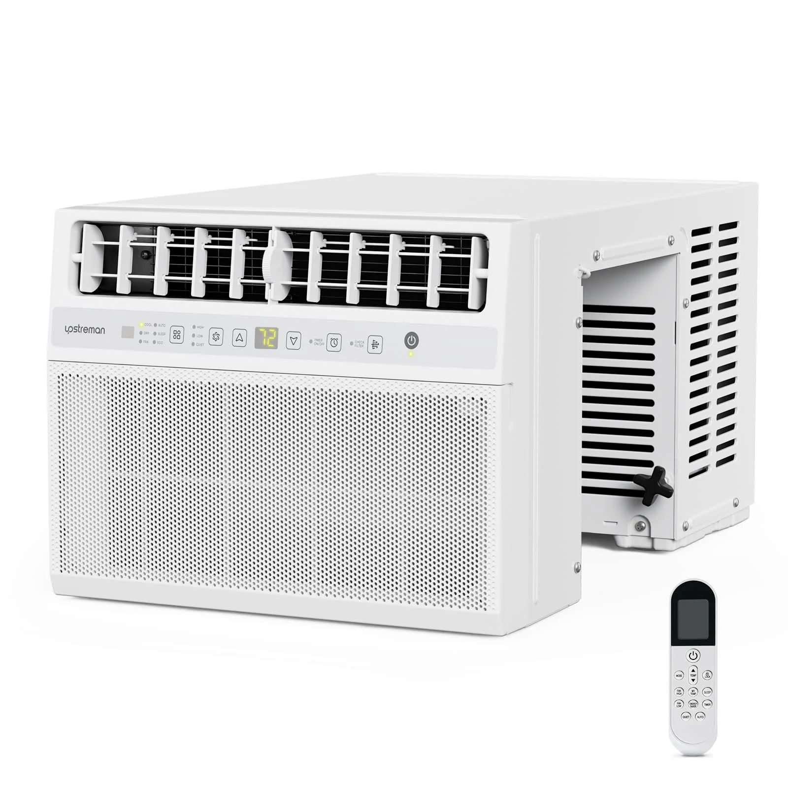 Upstreman 8100 BTU Window Air Conditioner, Cools up to 380 Sq. Ft, Full View, With Open Window Flexibility, Energy Saving, Remote Control (Fits up to 11" Wide Window Sill)-N2 - Curated Treasures Market