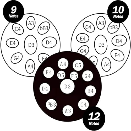 Handpan Drum 9/10/12 Notes 22 Inch Handpan Drum 432HZ/440HZ D minor, harmonic percussion for sound healing, personal meditation, yoga (Gold)(Size:9 Notes(440HZ))