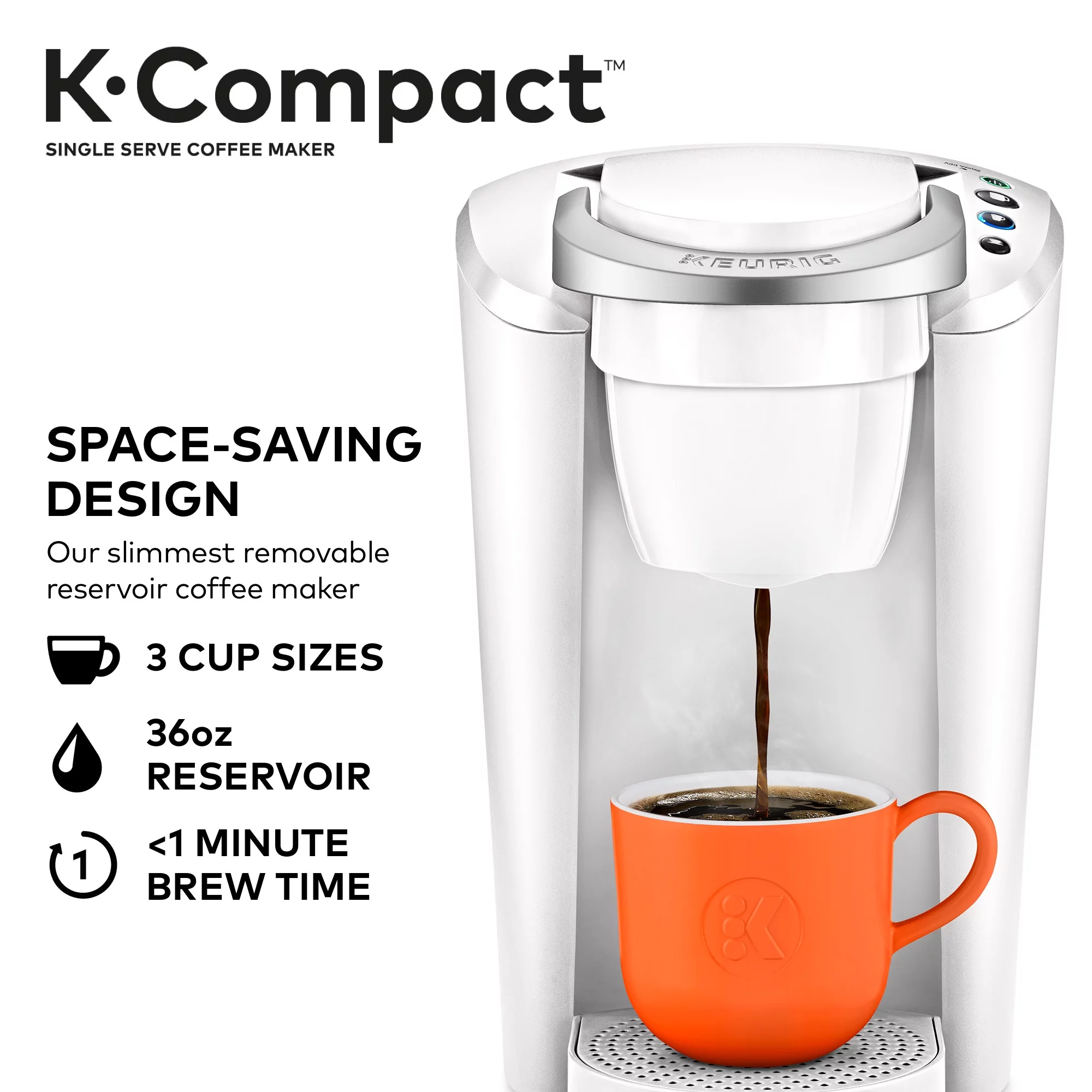 Keurig K-Compact Single-Serve K-Cup Pod Coffee Maker, Turquoise