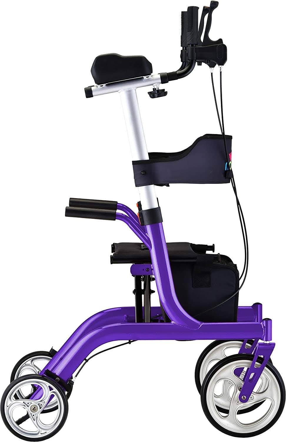 Nova Medical Phoenix Rise Up Rollator - Upright Rolling Walker - Purple