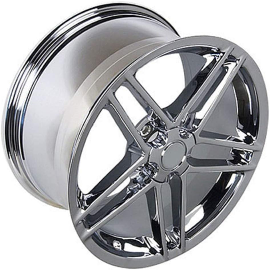 Partsynergy Replacement For 17" Rim fits 1997-2004 Chevrolet Corvette C6 Z06 Style Chrome 17x9.5 Wheel