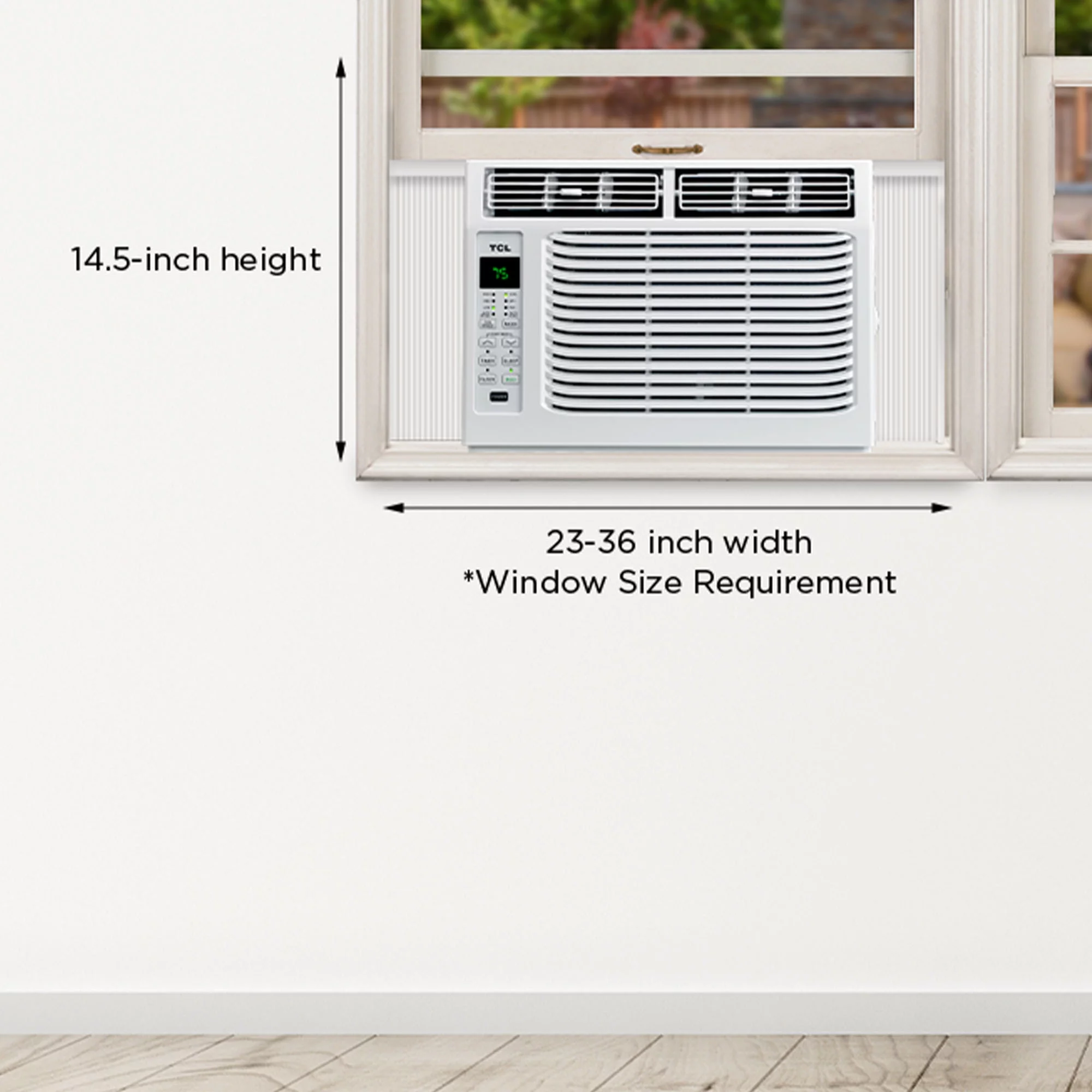 TCL 6,000 BTU 115-Volt Window Air Conditioner with Remote, White, W6W31