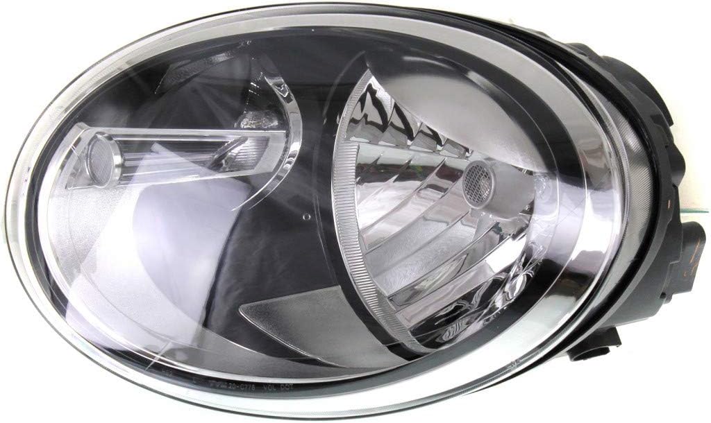 For Volkswagen Beetle Headlight Assembly 2012 13 14 15 16 2017 Pair Driver and Passenger Side Halogen CAPA Certified
