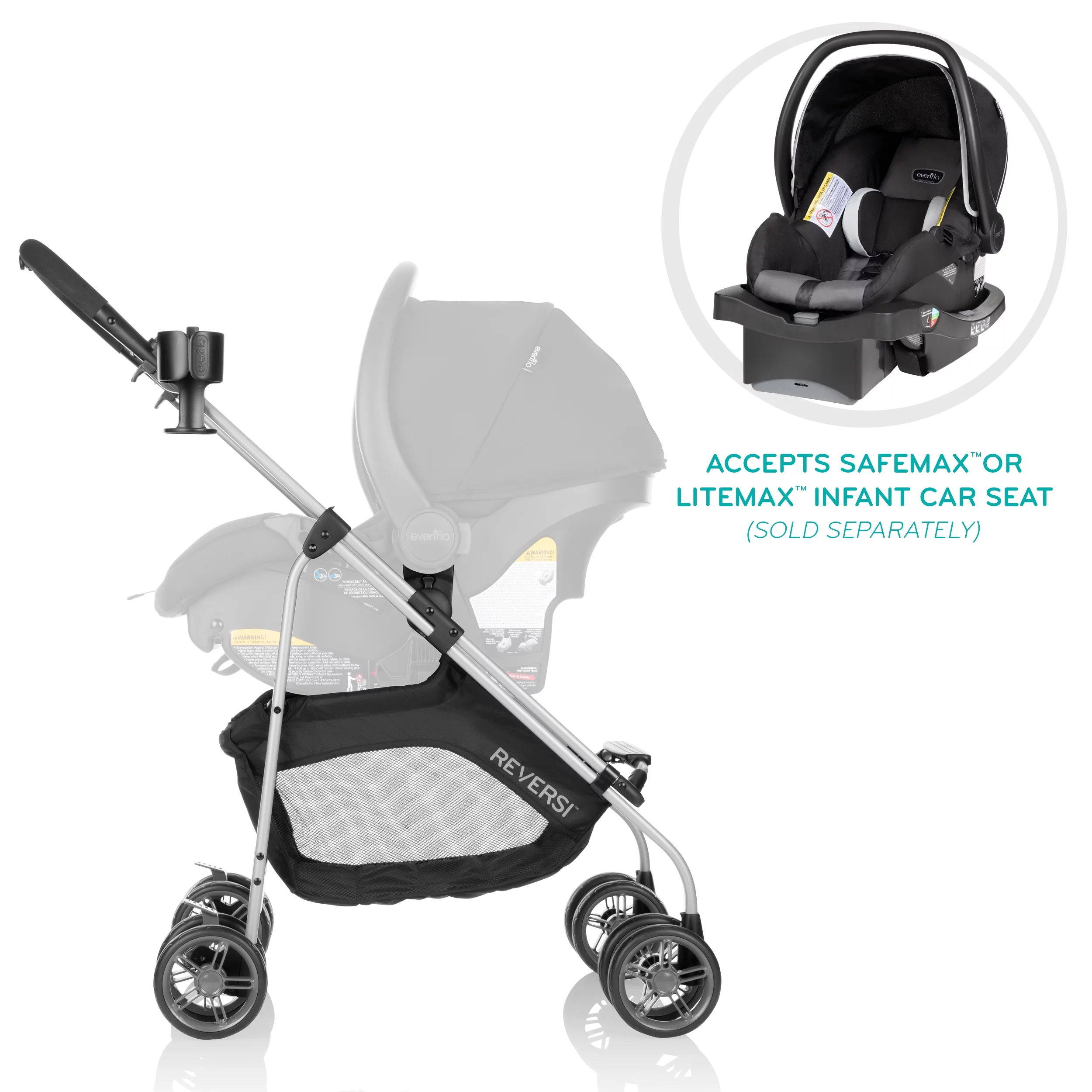 Evenflo Reversi Lightweight Reversible Stroller, Leonis Green, Unisex