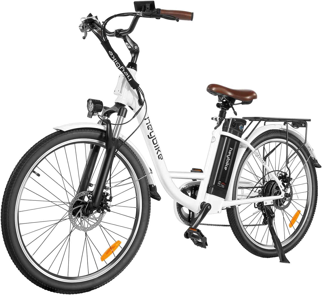 Heybike Cityscape Electric Bike 350W Electric City Cruiser Bicycle-Up to 40 Miles- Removable Battery, Shimano 7-Speed and Dual Shock Absorber, 26" Electric Commuter Bike for Adults
