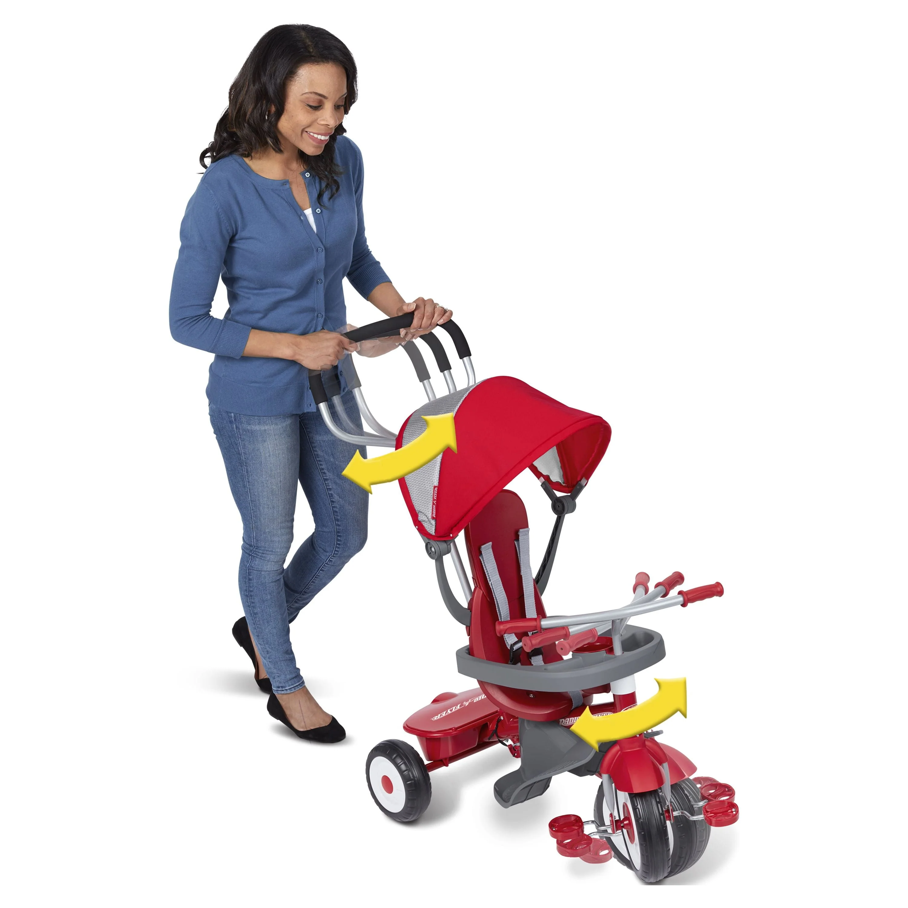 Radio Flyer, 4-in-1 Stroll 'n Trike, Grows with Child, Red
