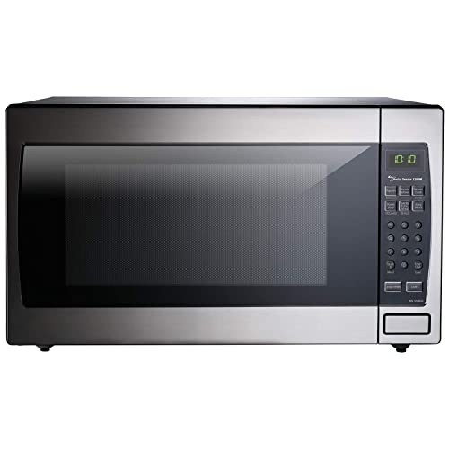 Oven with Cyclonic Wave Inverter Technology, 1250W, 2.3 cu.ft. Countertop Microwave with Sensor One-Touch Cooking (Stainless Steel/Silver)