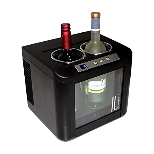 Vinotemp Bottle Wine Chiller Regrigerator with Open Countertop Freestanding Design, Electric Wine Cooler with Adjustable Temperature Control