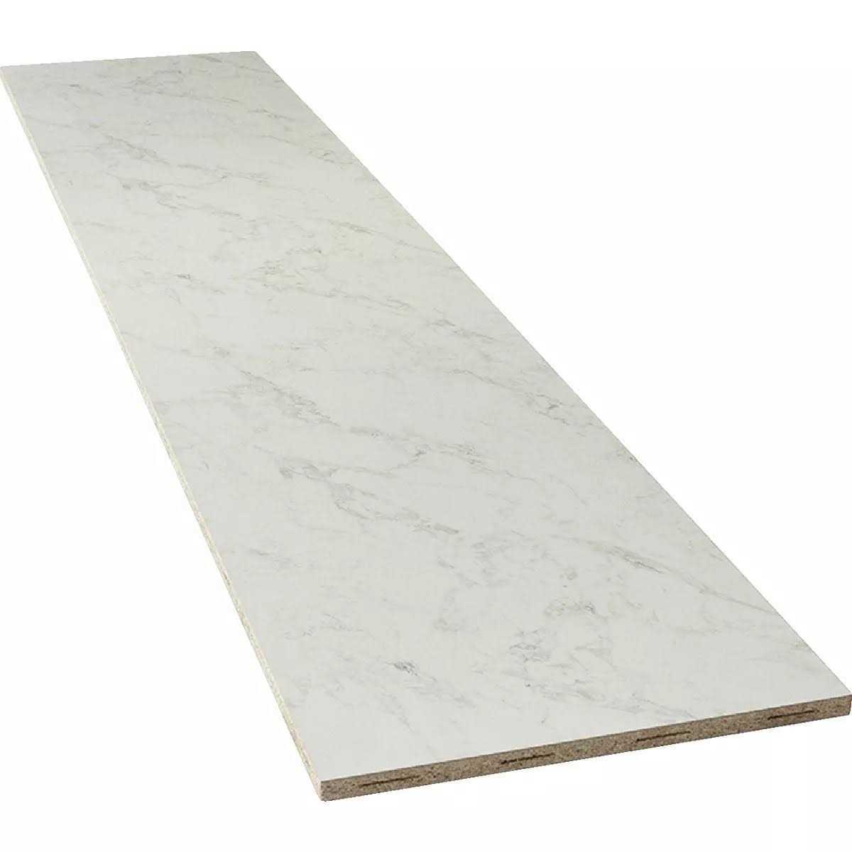 Stretta 10-ft x 25.5-in x 1.125-in White Marble Left-Hand Miter-Cut Laminate Countertop - Shop Hardware Tools Online Store
