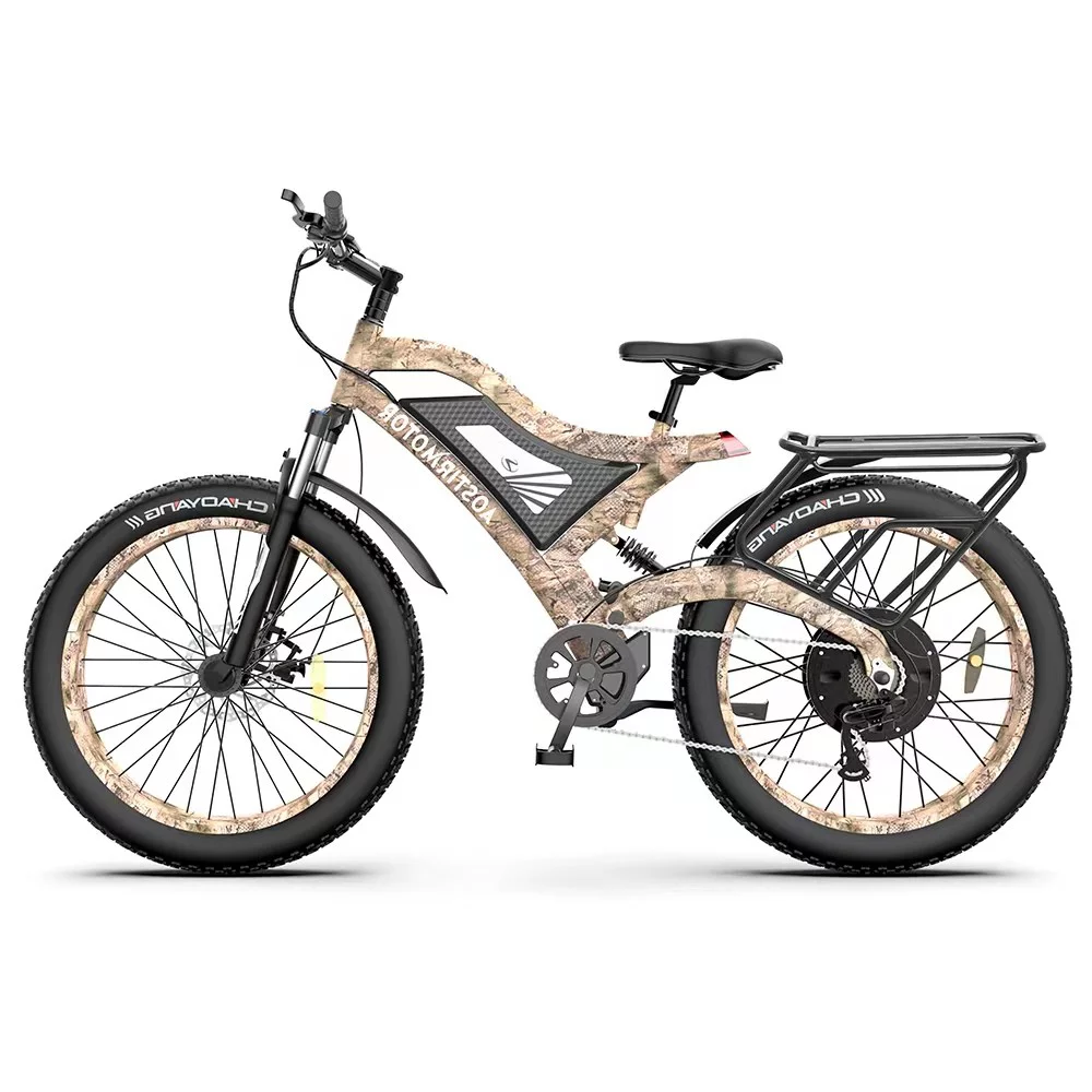 26" 1500W Electric Bike Fat Tire 48V 15AH Removable Lithium Battery Mountain Bicycle Shimanos Bicycle Full Suspension MTB Bikes for Adults