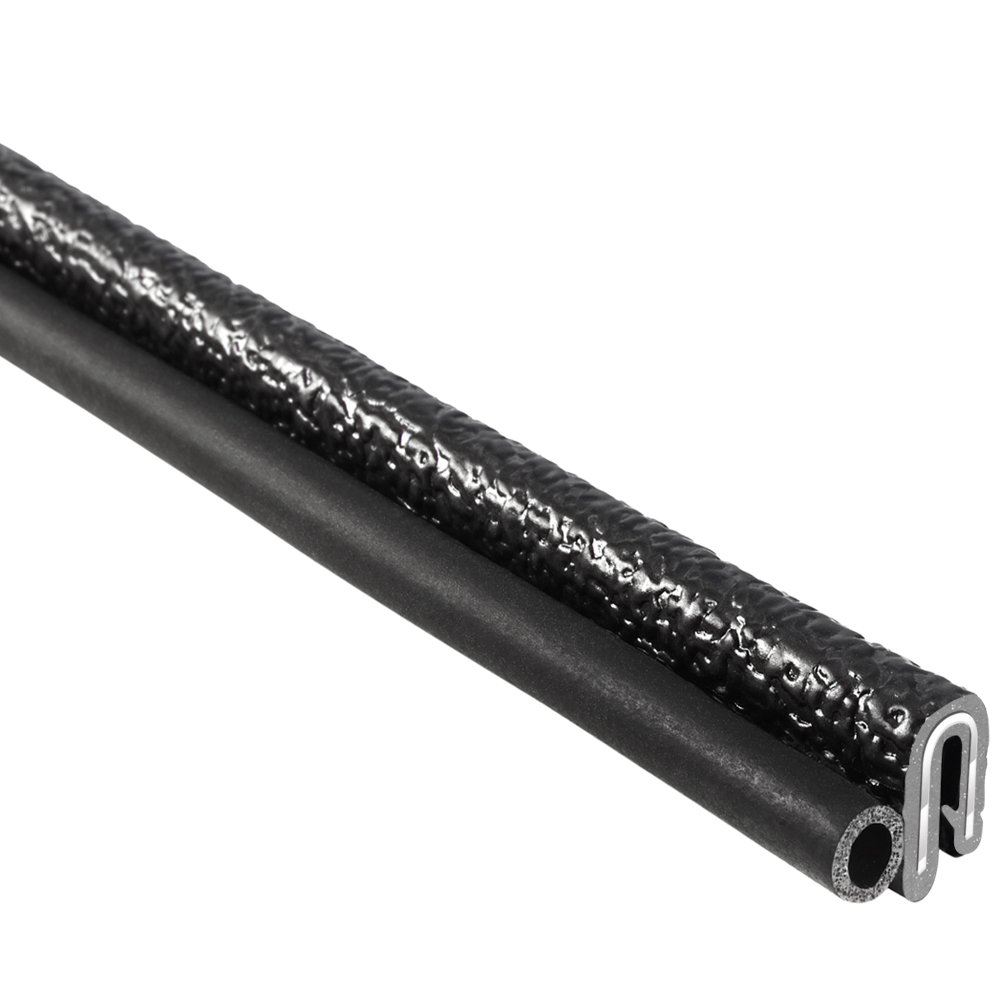 Trim-Lok Trim Seal with Side Bulb – Fits 1/16” Edge, 3/4” Bulb Seal Diameter, 25’ Length – PVC Plastic Trim with EPDM Rubber Seal, Easy to Install for Cars, Boats, RVs, Trucks, and Home Applications Pack of 2