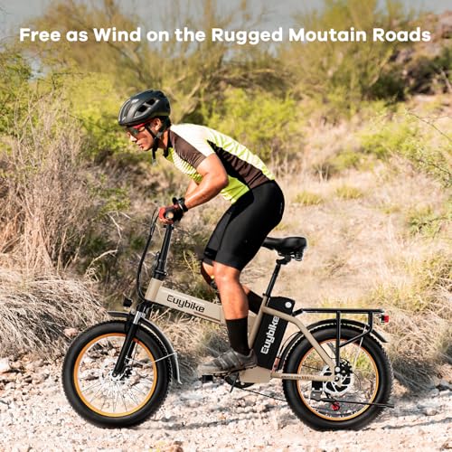1000W Folding Electric Bike, 48V 20AH Large Removable Battery E Bike, 30+MPH, 80 Miles Max Range, 20" Fat Tire Electric Bike for Adults, Adult Electric Bicycles for Commute Beach Snow