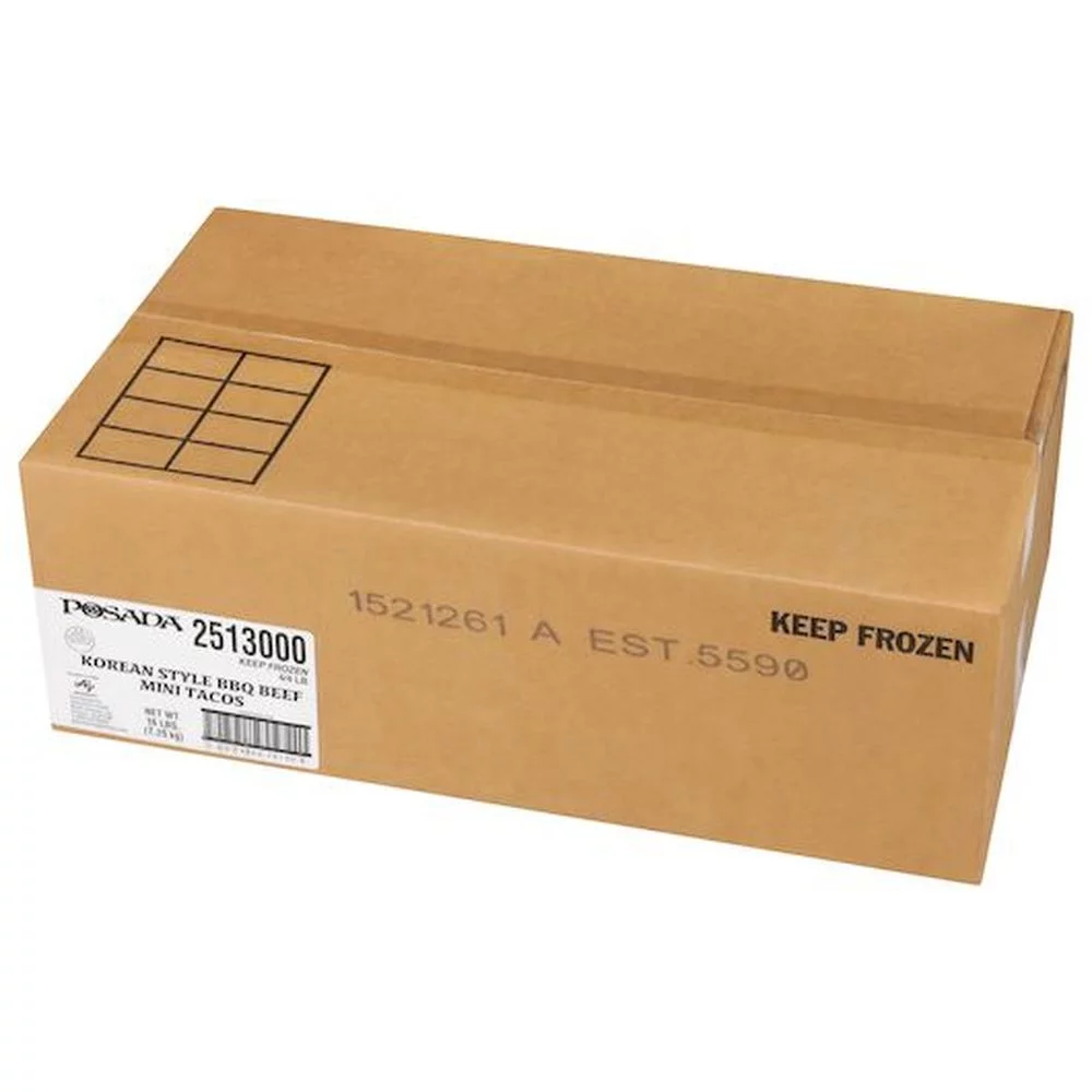Posada Mini Korean Style Bbq Beef Taco, 4 Pound Carton -- 4 per case