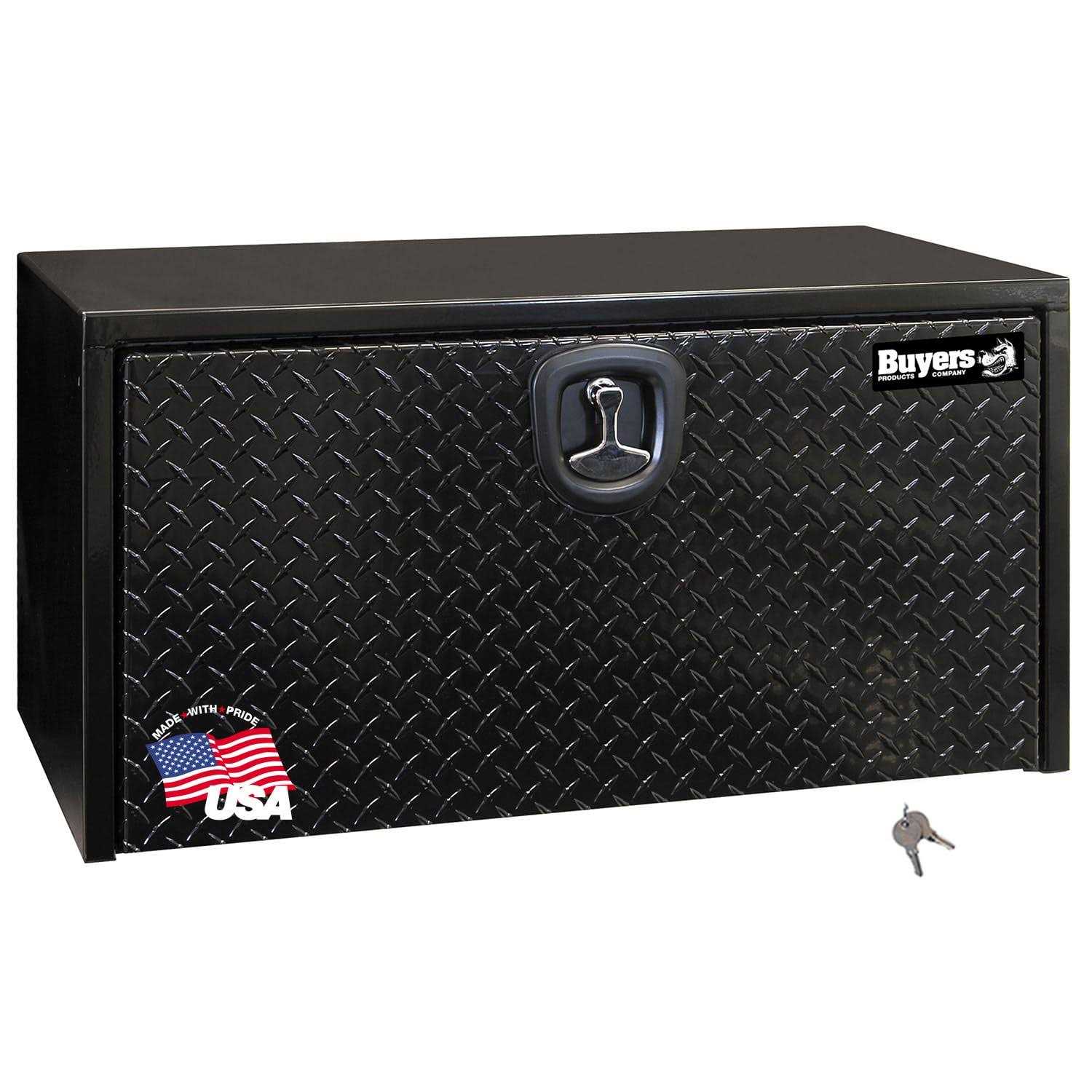 Buyers Products Steel Underbody Truck Box with Diamond Tread Aluminum Door Black 1702505 - Shop Hardware Tools Online Store