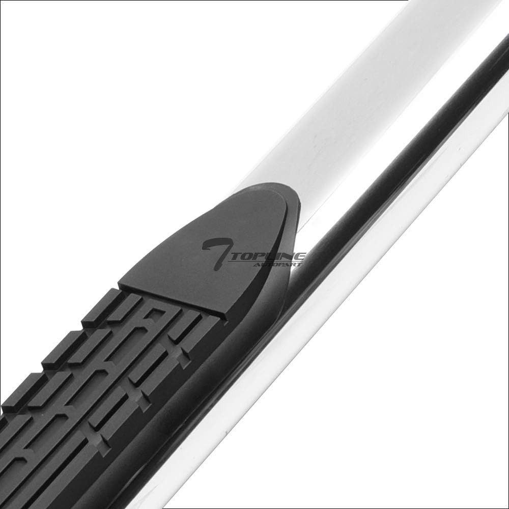 TLAPS 4" Oval Polished Stainless Steel Side Step Nerf Bars Rail Running Boards For 01-03 Ford F150 SuperCrew (Crew) Cab